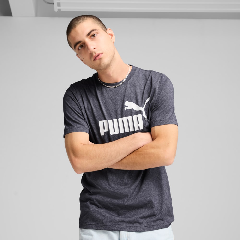 Изображение Puma Футболка Essentials No. 1 Logo Heather Tee Men #1: new navy