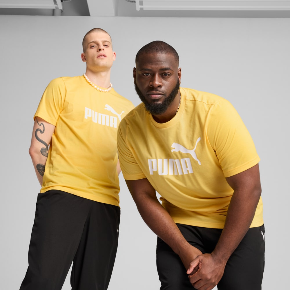 Изображение Puma Футболка Essentials No. 1 Logo Heather Tee Men #1: Sunny Yellow