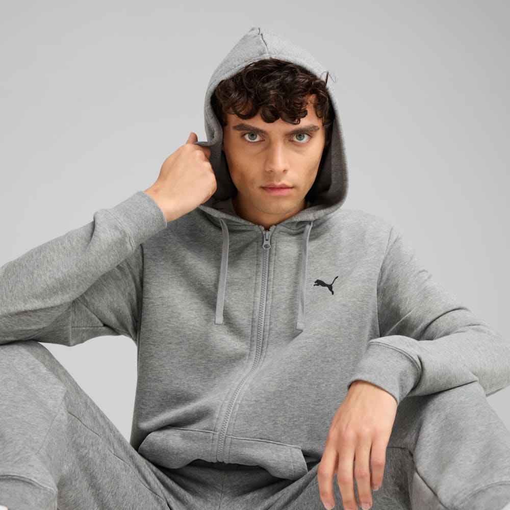 Изображение Puma Кофта Essentials Full-Zip Hoodie Men #2: Medium Gray Heather