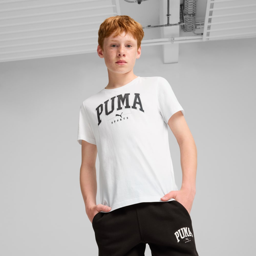 Изображение Puma Детская футболка PUMA SQUAD Big Graphic Tee Youth #1: Puma White