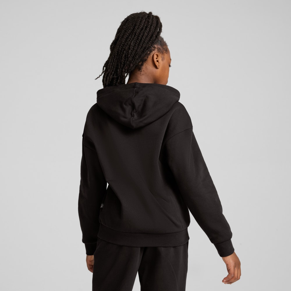 Изображение Puma Детское худи ESS+ SCRIPT Hoodie Youth #2: Puma Black-Gold foil