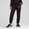 Изображение Puma Детские брюки ESS+ SCRIPT Pants Youth #1: Puma Black-Gold foil