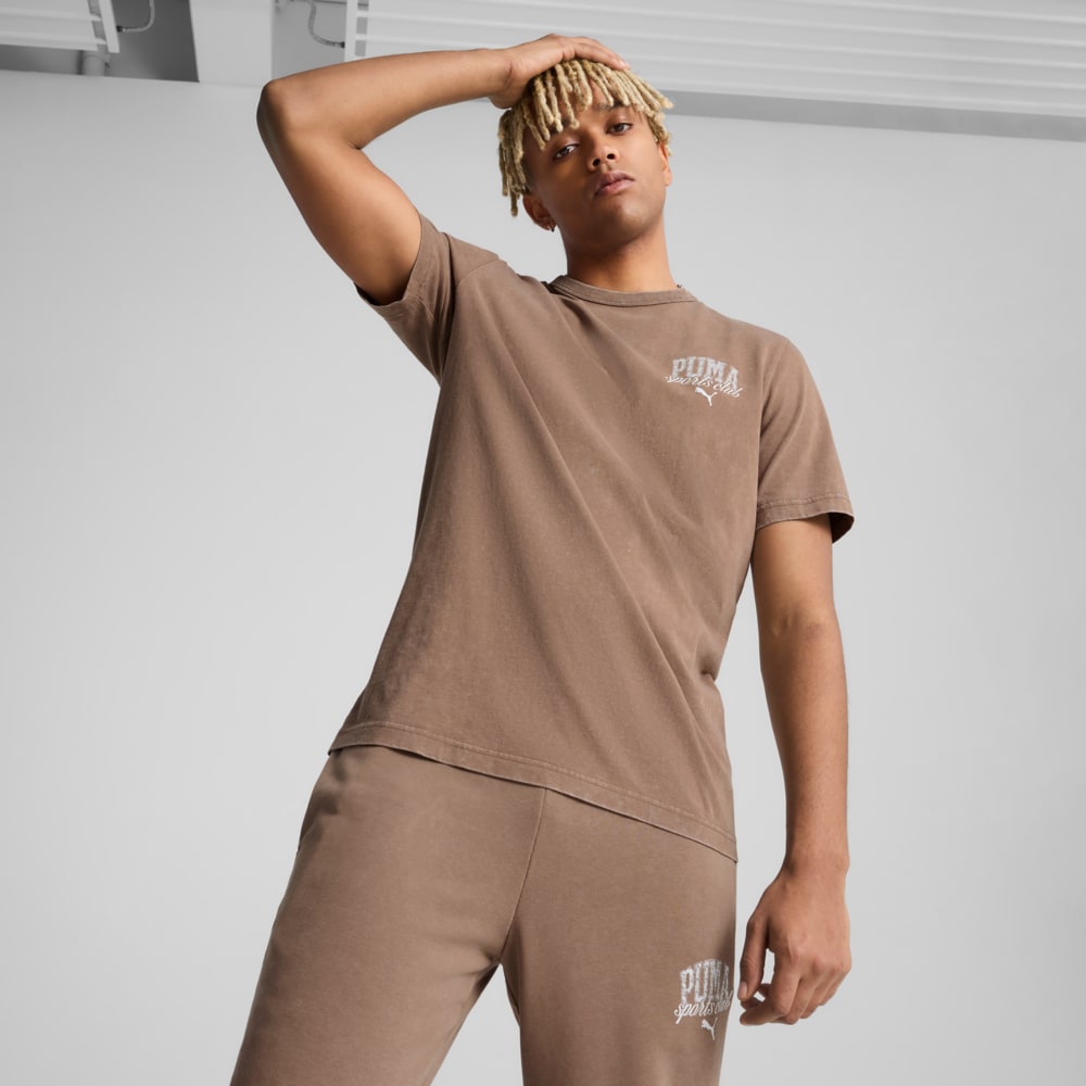 Изображение Puma Футболка PUMA Class Washed Tee Men #1: Totally Taupe
