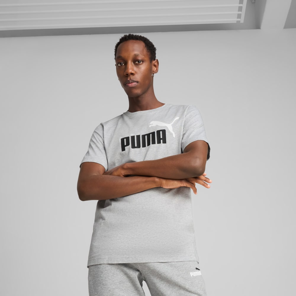 Изображение Puma Футболка Essentials 2 Colour No. 1 Logo Tee Men #1: light gray heather