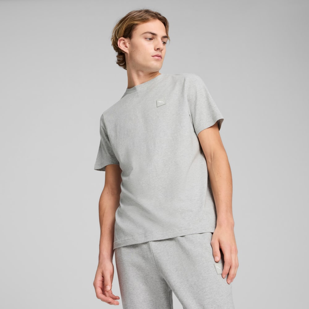 Изображение Puma Футболка Essentials Elevated Tee Men #1: light gray heather