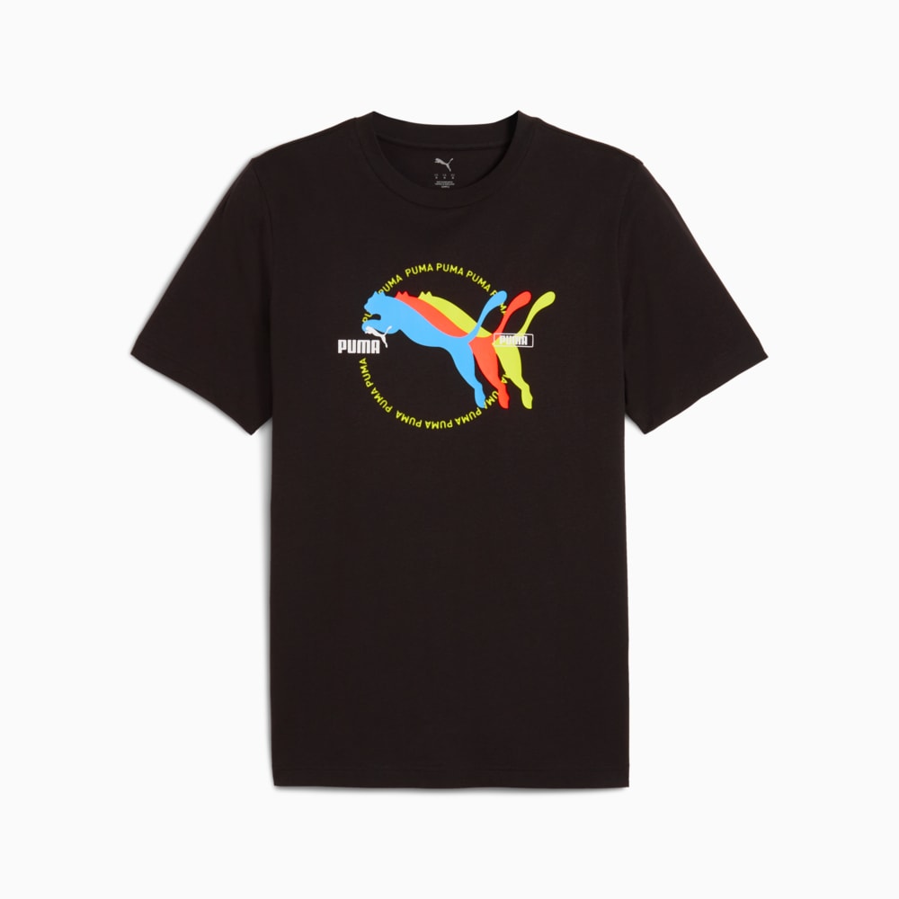 Зображення Puma Футболка Graphics Multiple Cat Logo Tee Men #1: Puma Black