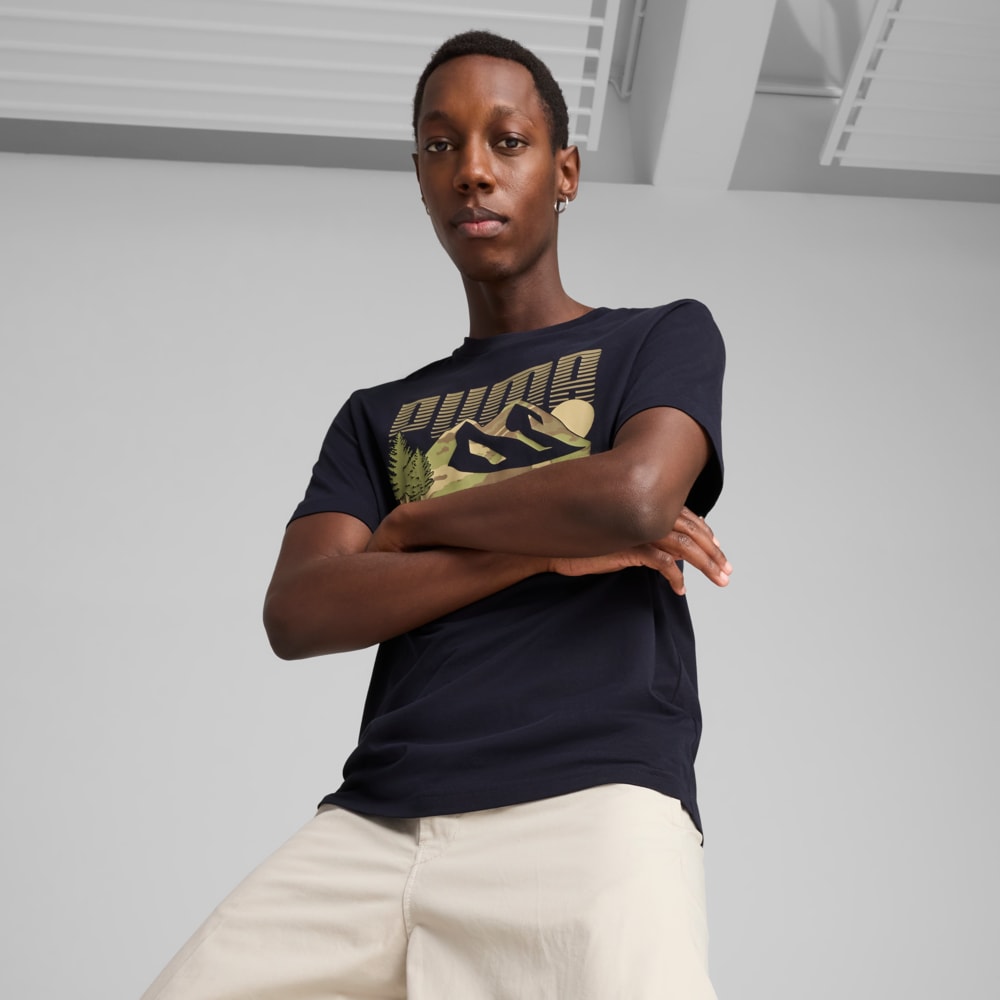 Зображення Puma Футболка Graphics Mountain Tee Men #1: new navy