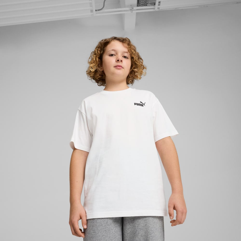 Изображение Puma Детская футболка ESS Small No. 1 Logo Relaxed Tee Youth #1: Puma White