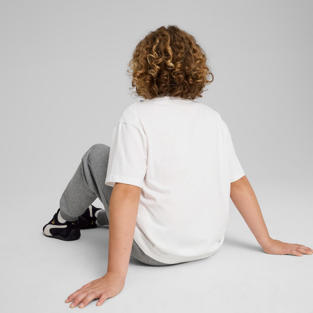 Изображение Puma Детская футболка ESS Small No. 1 Logo Relaxed Tee Youth #2: Puma White