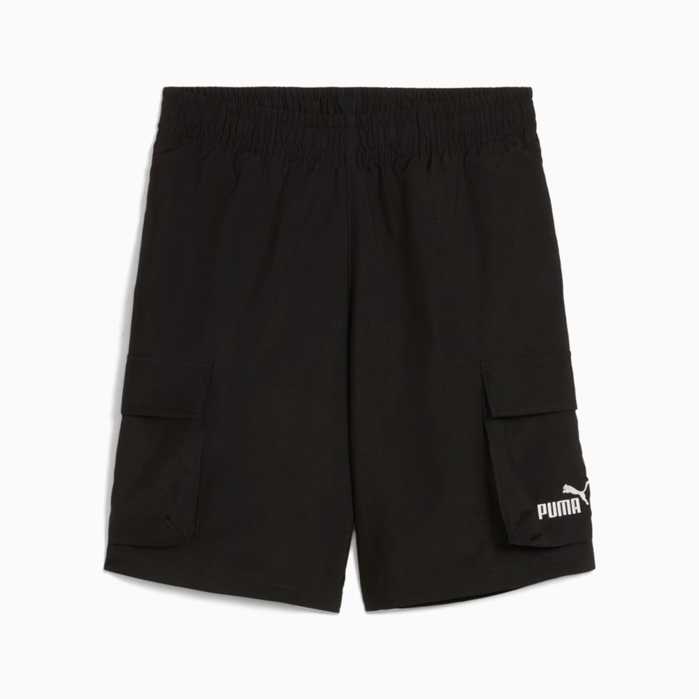 Изображение Puma Детские шорты-карго Essentials No. 1 Logo Woven Cargo Shorts Youth #1: Puma Black