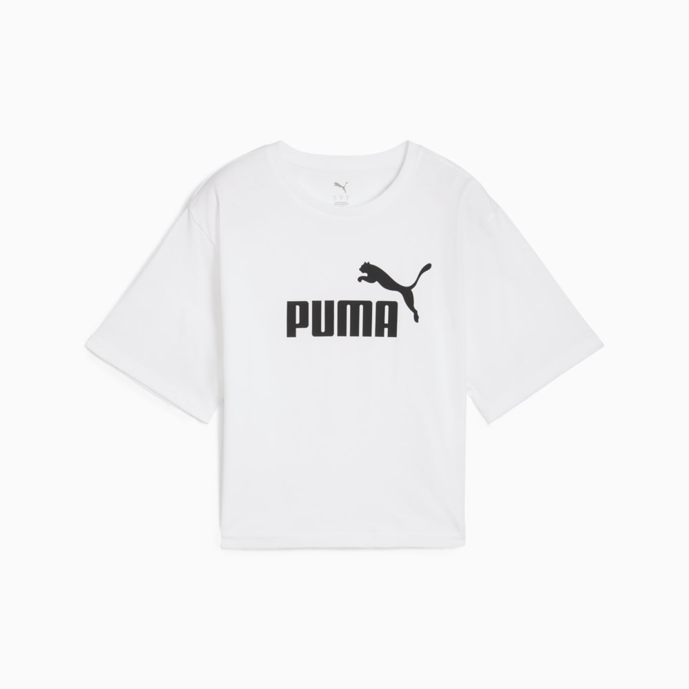 Зображення Puma Футболка ESS Cropped No. 1 Logo Relaxed Tee Women #1: Puma White