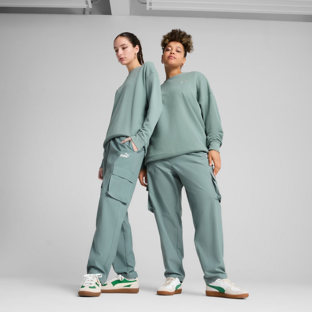 Зображення Puma Штани Essentials Small No. 1 Logo Woven Cargo Pants Women #1: Green Moon