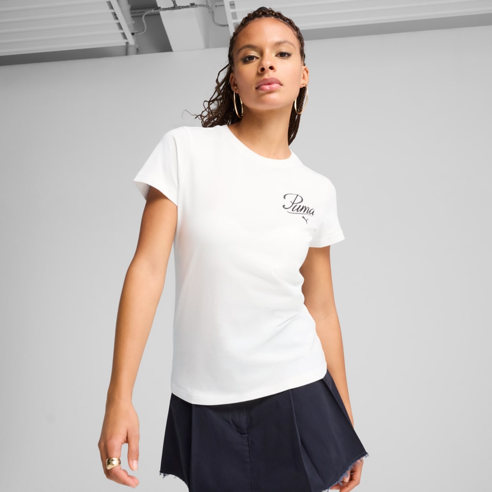 Зображення Puma Футболка ESS SCRIPT Tee Women #1: Puma White