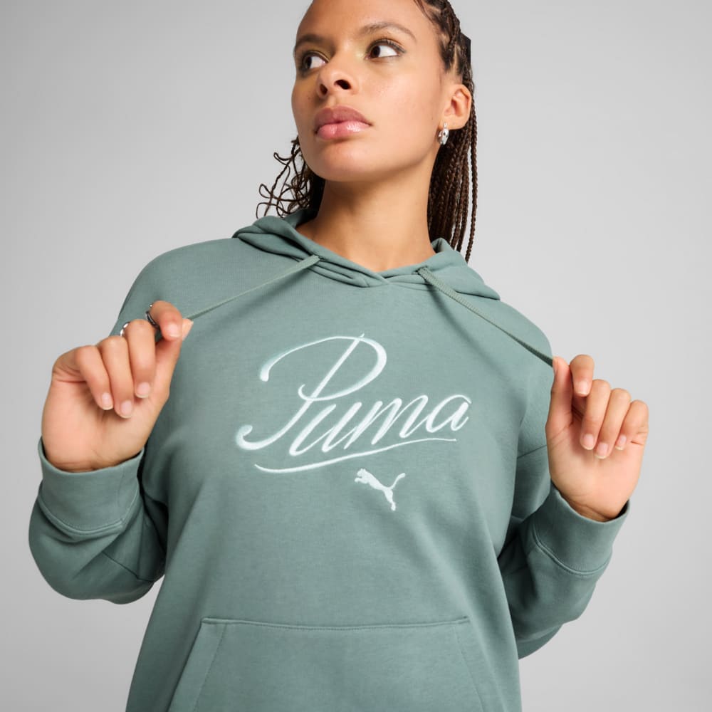 Зображення Puma Худі ESS SCRIPT Comfort Hoodie Women #2: Green Moon