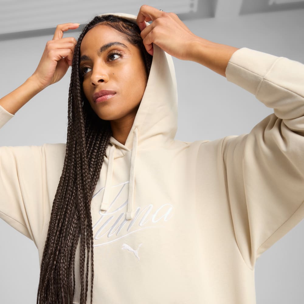 Изображение Puma Худи ESS SCRIPT Comfort Hoodie Women #2: Alpine Snow