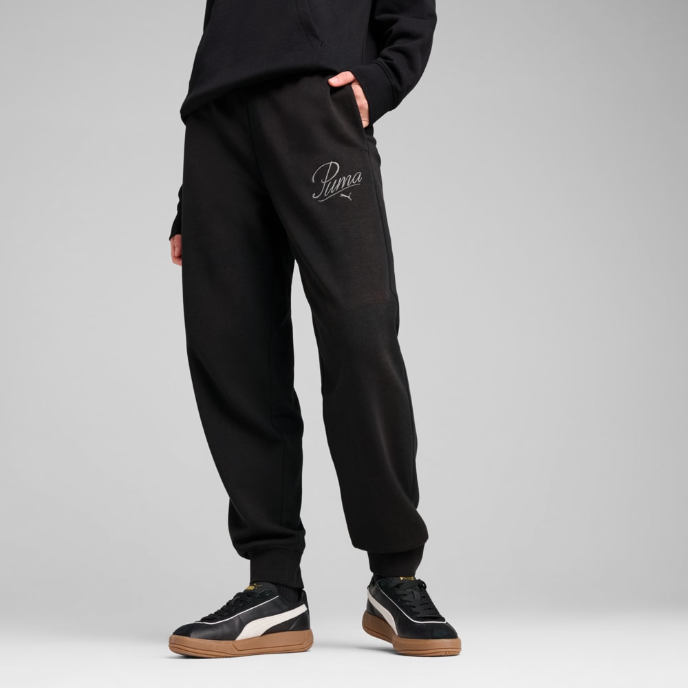 Изображение Puma Брюки ESS SCRIPT Comfort Sweatpants Women #1: Puma Black