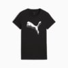 Изображение Puma Футболка ESS METALLIC Tee Women #4: Puma Black-Metallic Silver