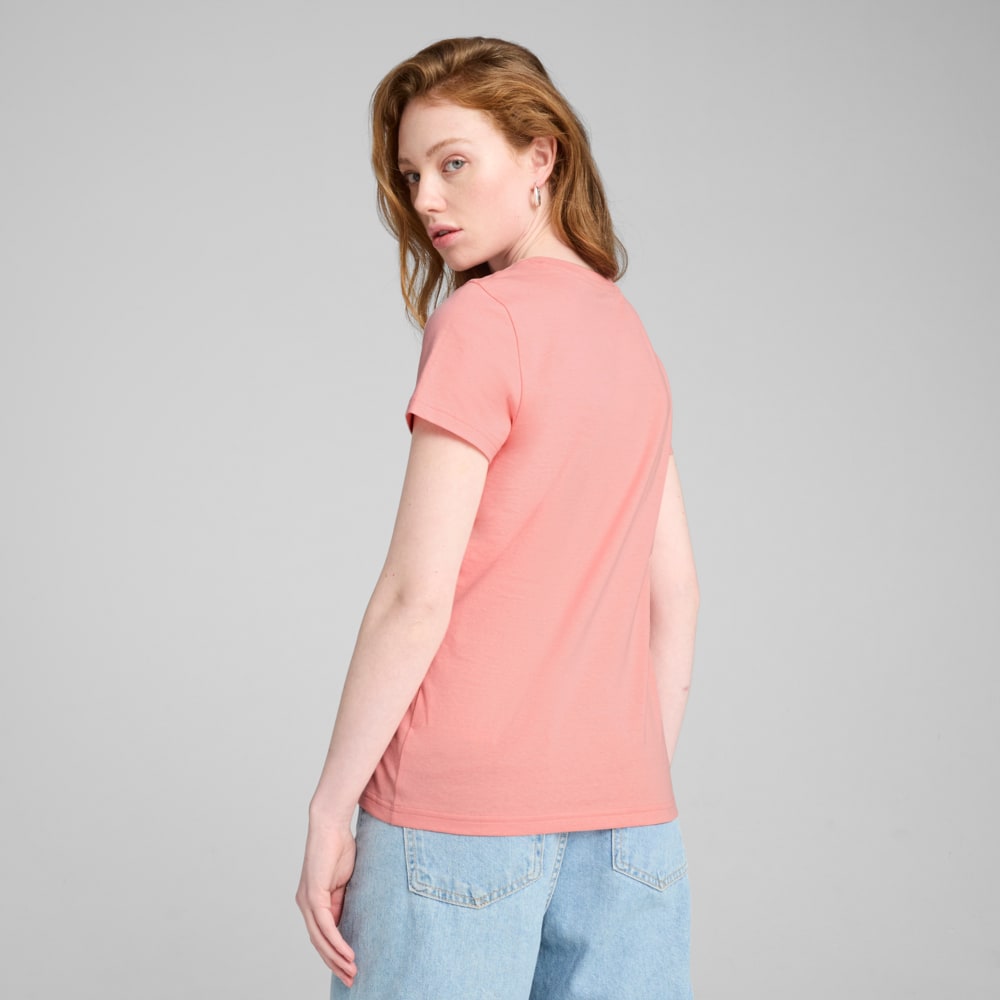 Изображение Puma Футболка ESS METALLIC Tee Women #2: Pink Fruit-Metallic silver
