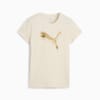 Изображение Puma Футболка ESS METALLIC Tee Women #4: Alpine Snow-Metallic Gold