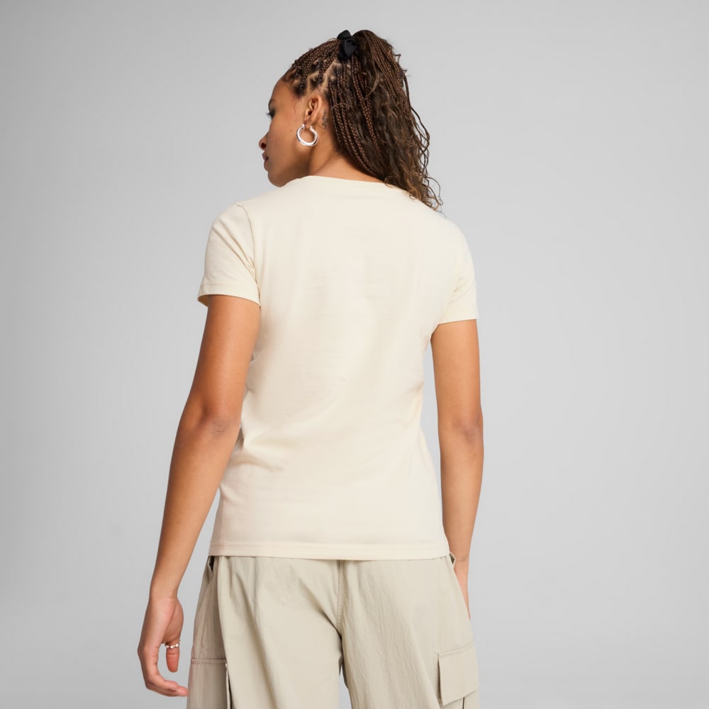 Изображение Puma Футболка ESS METALLIC Tee Women #2: Alpine Snow-Metallic Gold
