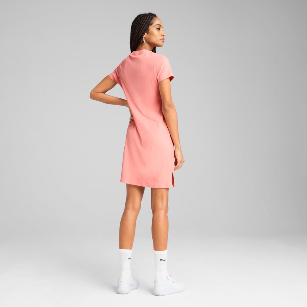 Изображение Puma Платье ESS ELEVATED Bodycon Rib Dress Women #2: Pink Fruit