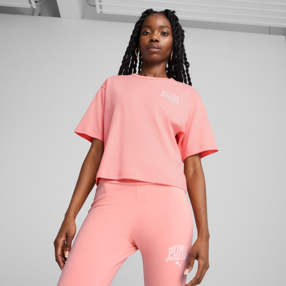 Изображение Puma Футболка PUMA CLASS Relaxed Crop Tee Women #1: Pink Fruit