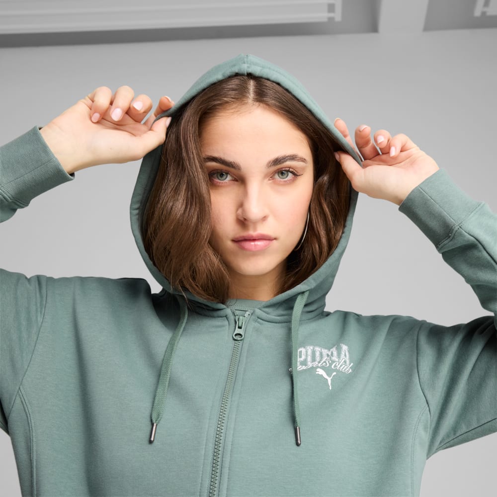 Зображення Puma Кофта PUMA CLASS Relaxed Full-Zip Hoodie Women #2: Green Moon