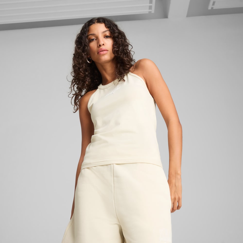 Изображение Puma Майка PUMA CLASS Slim Short Tank Women #1: Alpine Snow