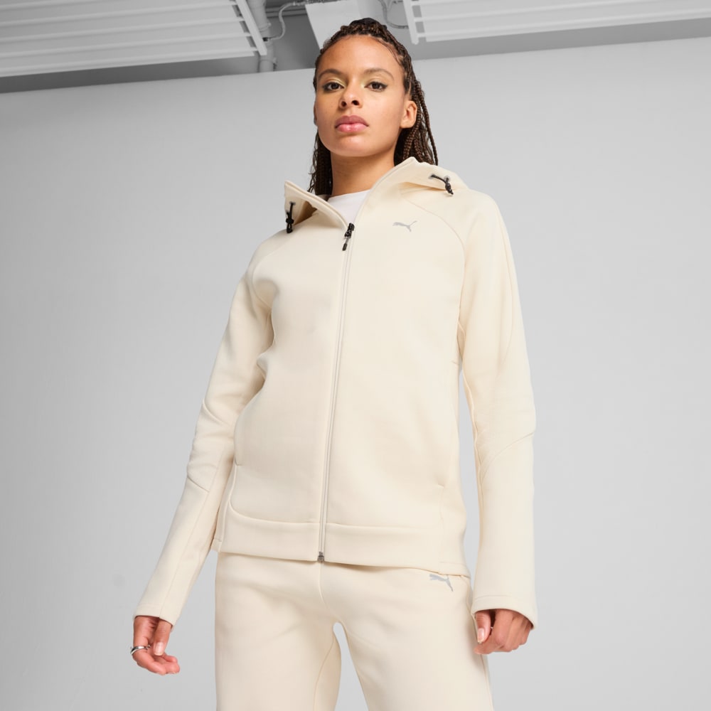 Зображення Puma Кофта EVOSTRIPE Full-Zip Hoodie Women #1: Alpine Snow