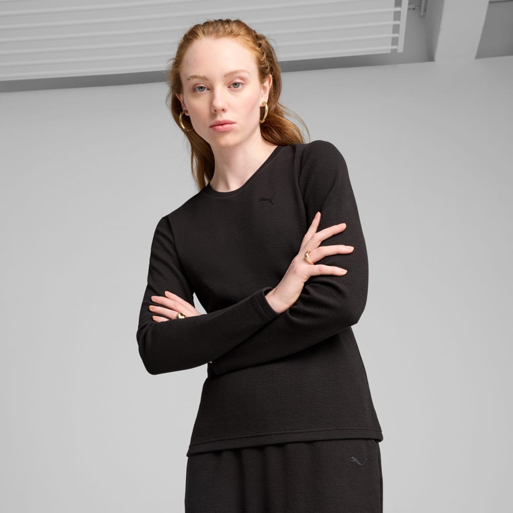 Изображение Puma Лонгслив HER Slim Fit Longsleeve Women #1: Puma Black