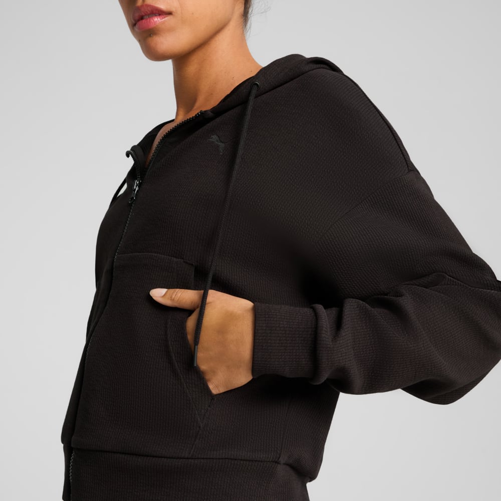 Зображення Puma Кофта HER Comfort Crop Full-Zip Hoodie Women #2: Puma Black