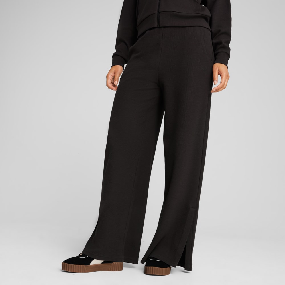 Изображение Puma Брюки HER Comfort High-Waist Straight Pants Women #1: Puma Black