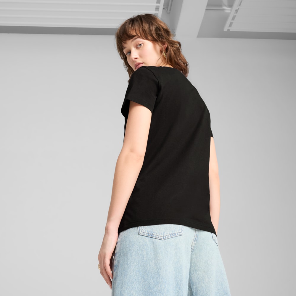 Изображение Puma Футболка GRAPHICS Floral Cat Logo Tee Women #2: Puma Black