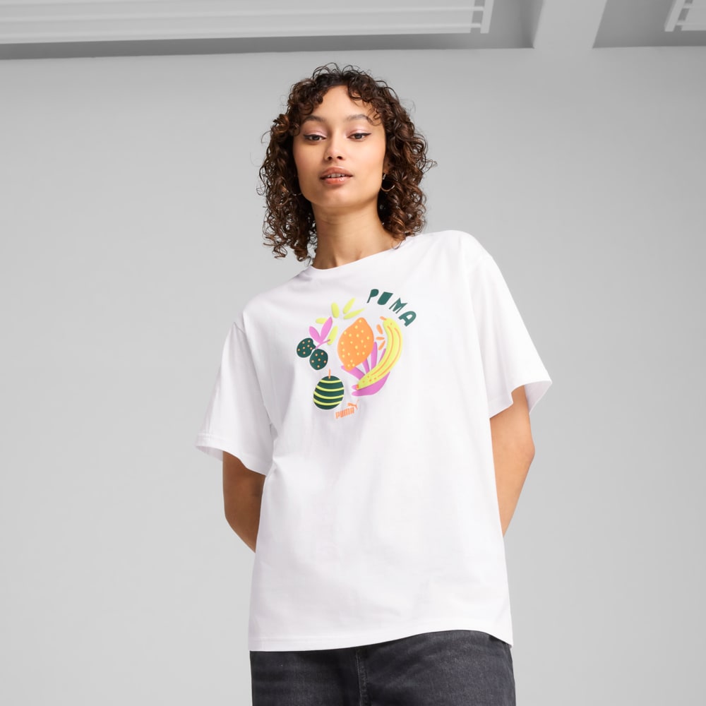 Зображення Puma Футболка GRAPHICS Relaxed Fruity Tee Women #1: Puma White
