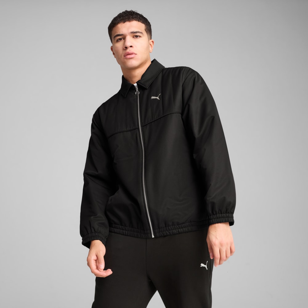 Изображение Puma Куртка WARDROBE ESS Relaxed Retro Football Jacket Unisex #1: Puma Black