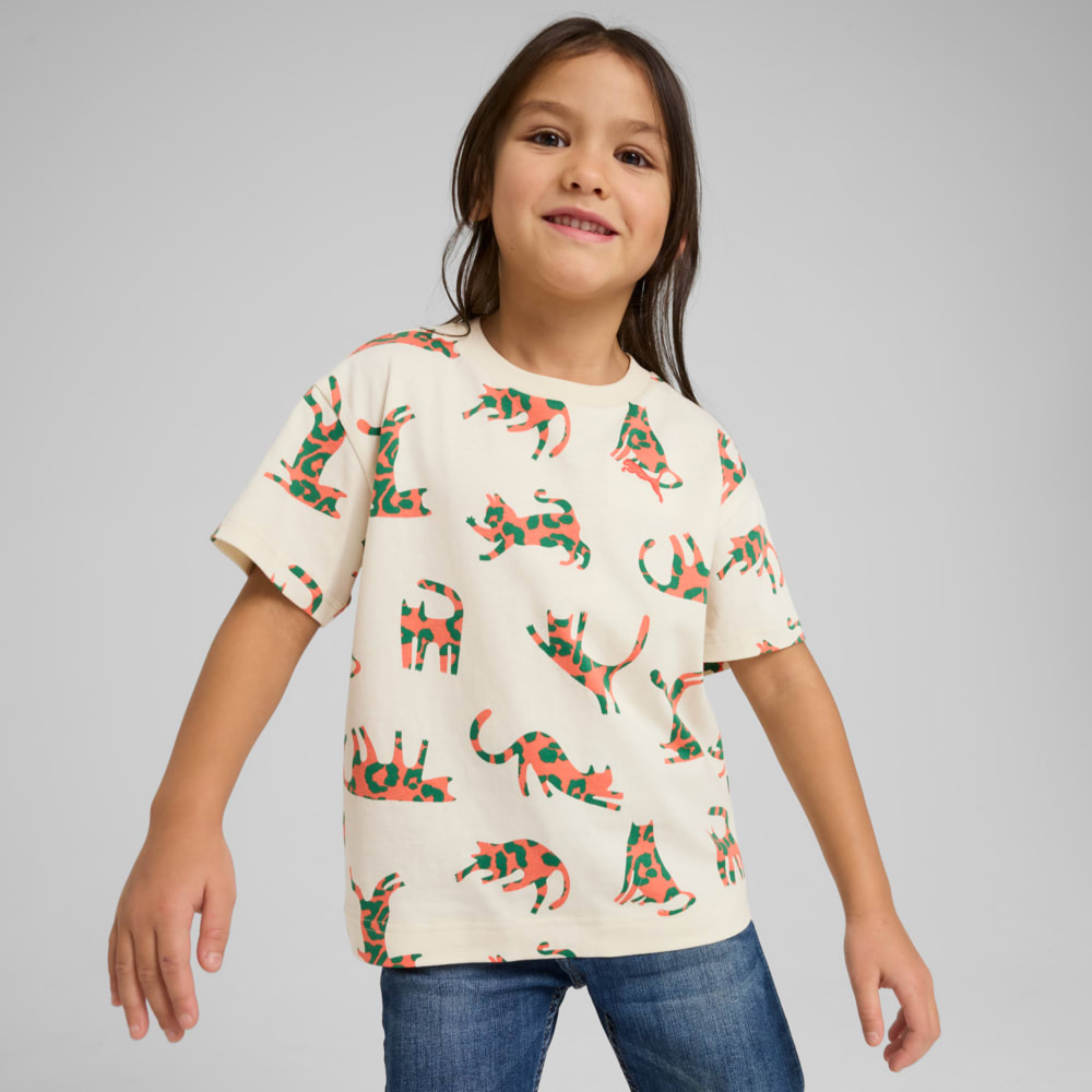 Изображение Puma Детская футболка CATS CLUB Tee Kids #1: Alpine Snow