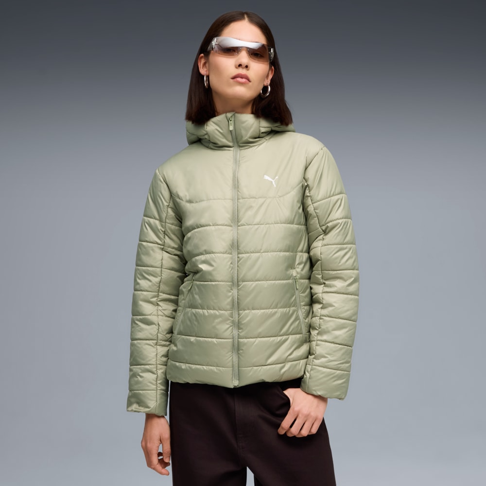 Зображення Puma Куртка Essentials Hooded Padded Jacket Women #1: Lux Army