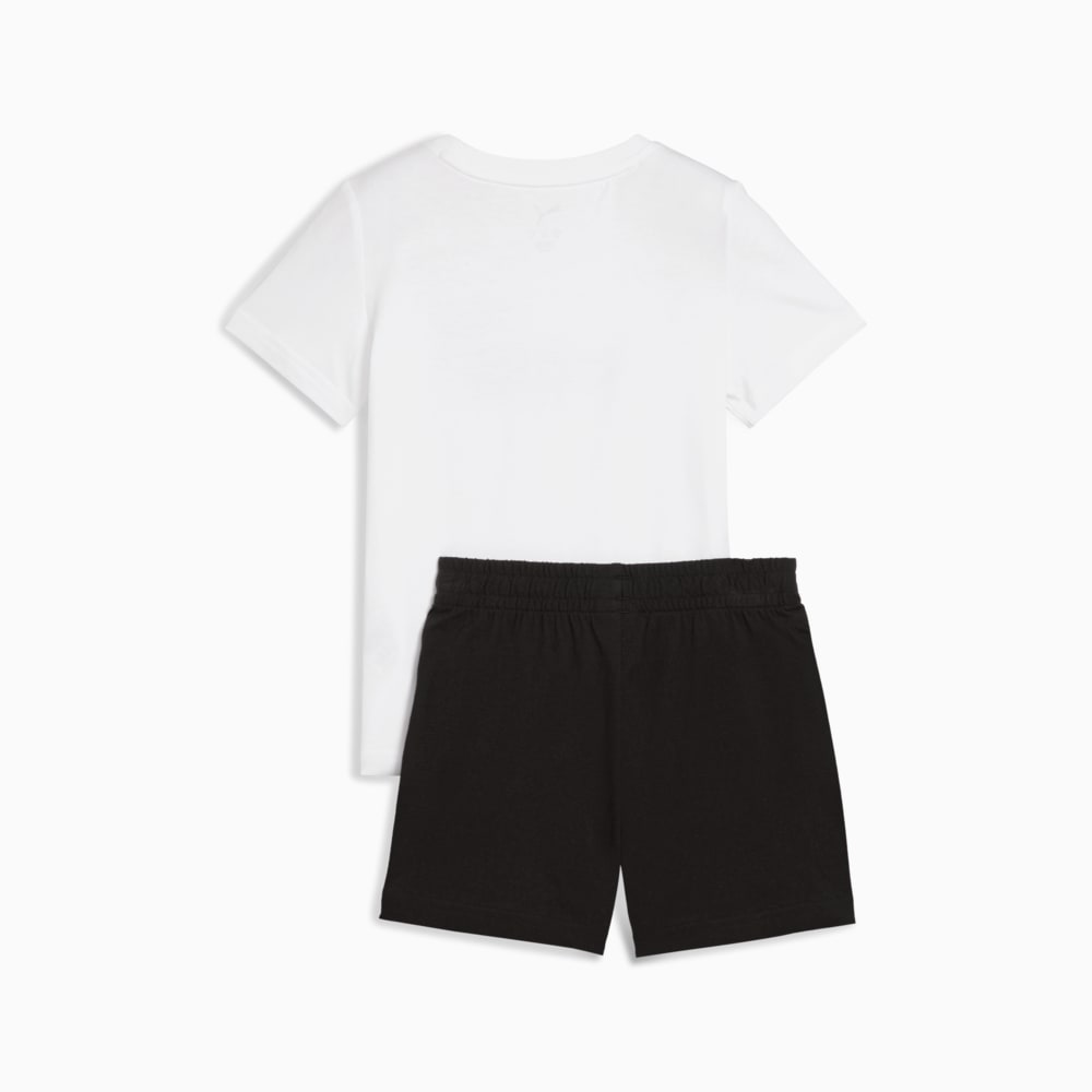 Изображение Puma Детский костюм Essentials No.1 Logo Tee and Shorts Set Kids #2: Puma White-Puma Black