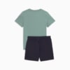 Изображение Puma Детский костюм Essentials No.1 Logo Tee and Shorts Set Kids #2: Green Moon-New Navy