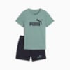 Изображение Puma Детский костюм Essentials No.1 Logo Tee and Shorts Set Kids #1: Green Moon-New Navy