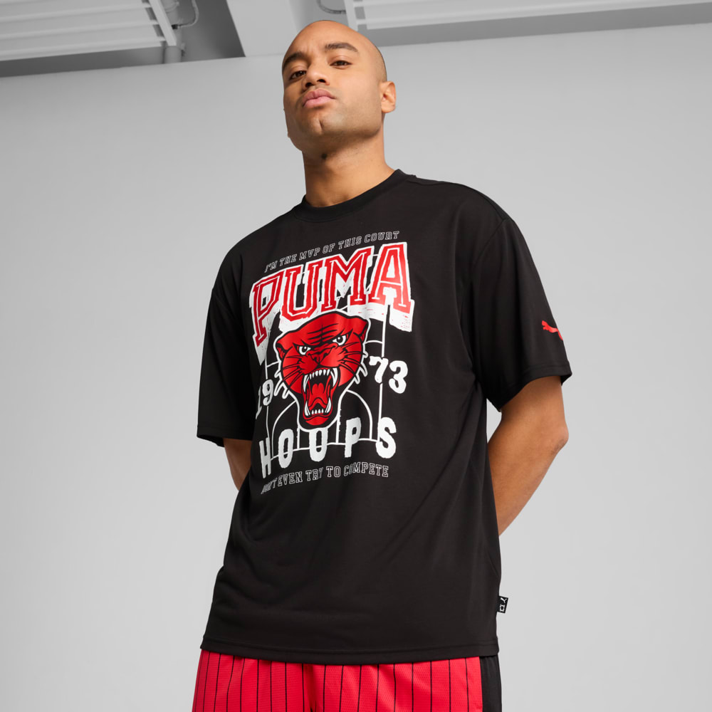 Изображение Puma Футболка Rival Rage Basketball Tee Men #1: Puma Black