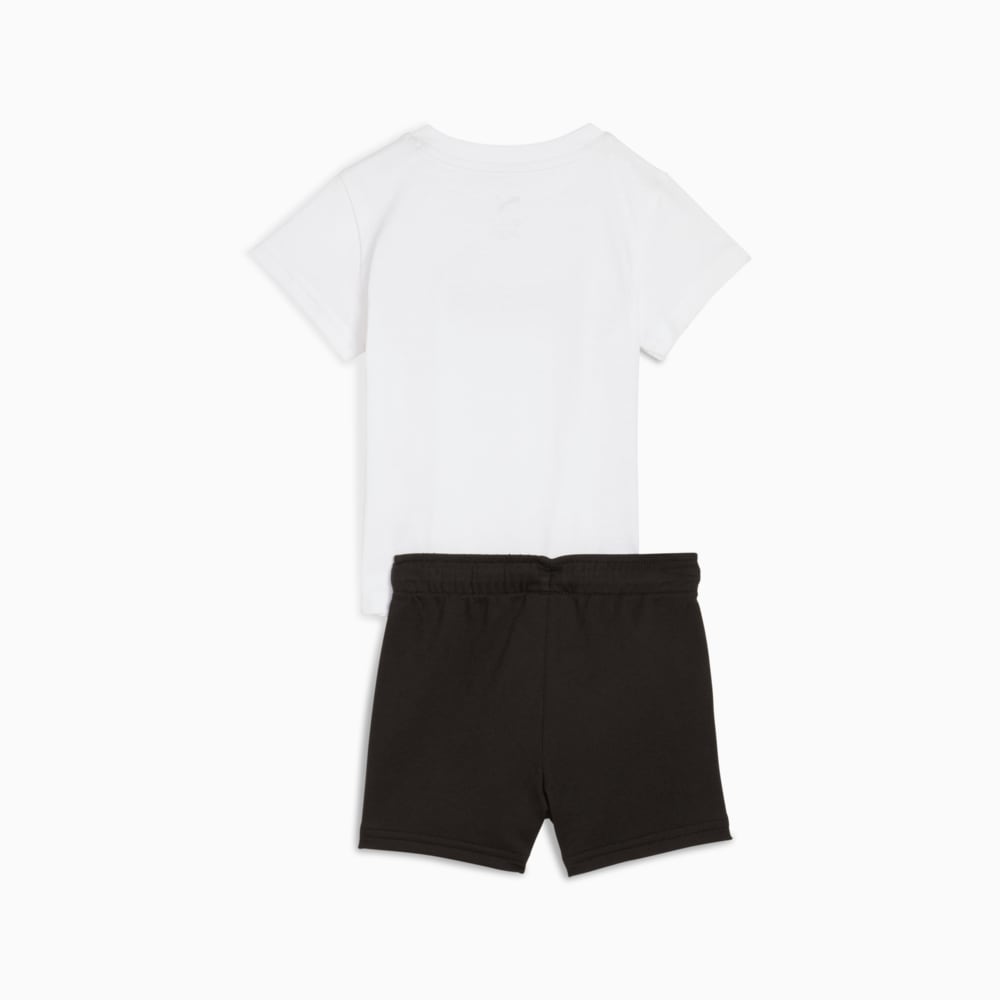 Изображение Puma Детский костюм Minicats Essentials Tee and Shorts Set Toddler #2: Puma White