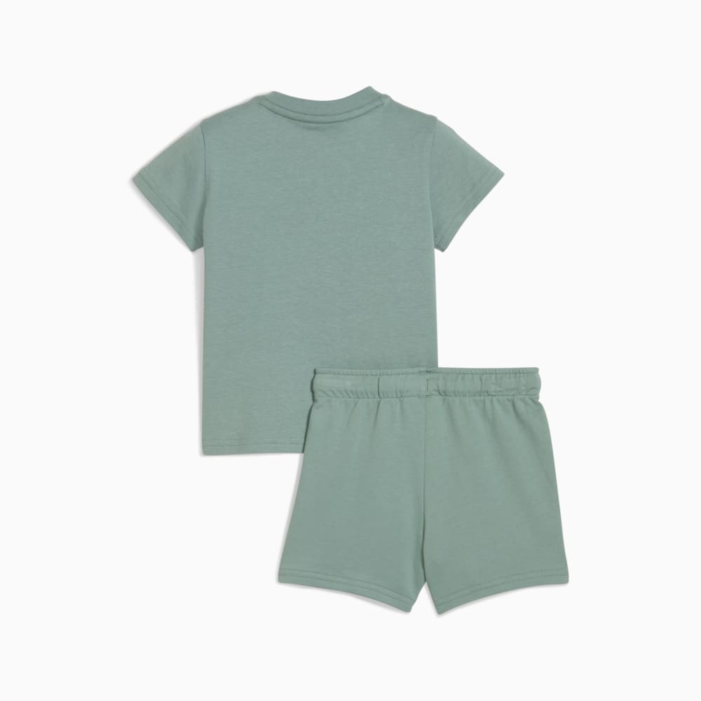 Изображение Puma Детские футболка и шорты Minicats Sandy Adventures Tee and Shorts Set Toddler #2: Green Moon
