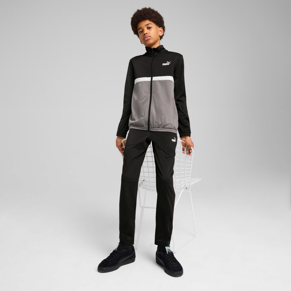 Изображение Puma Детский спортивный костюм Poly Colourblock Suit Youth #1: Puma Black