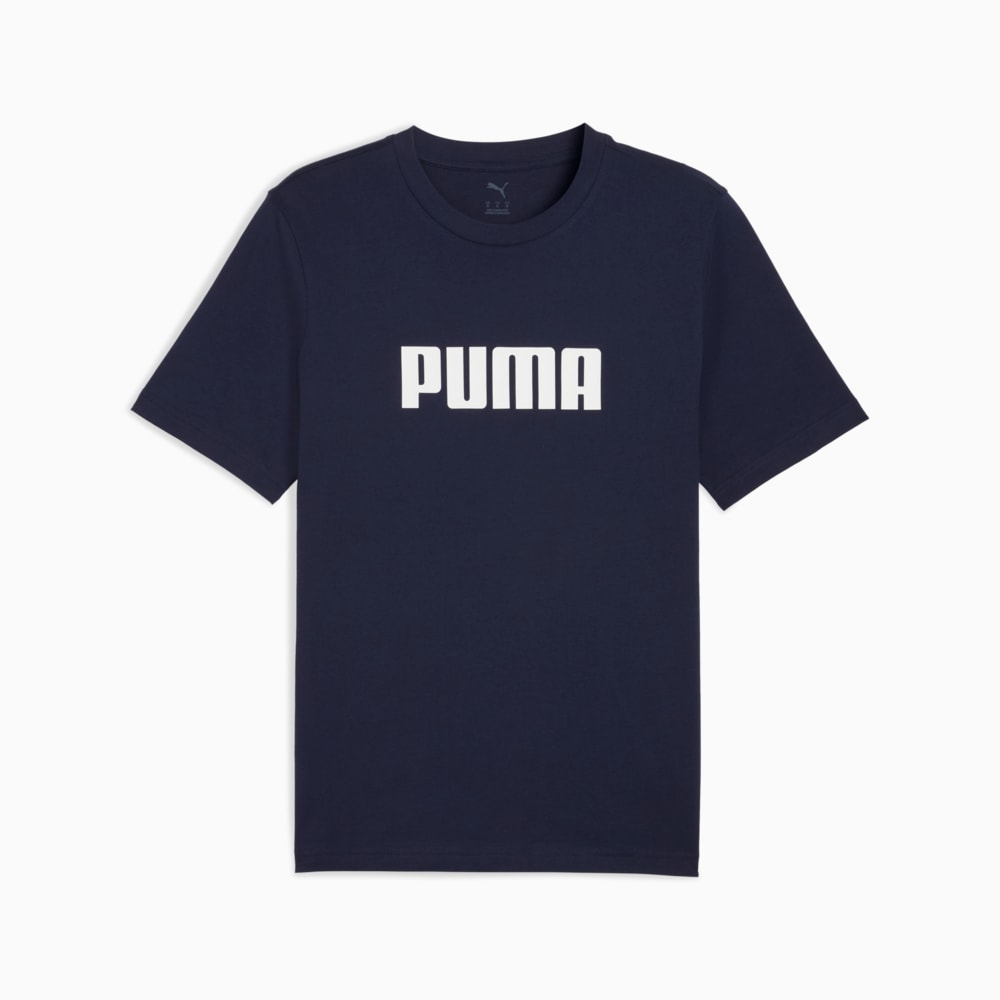 Изображение Puma Футболка Essentials Logo Tee Men #1: PUMA Navy