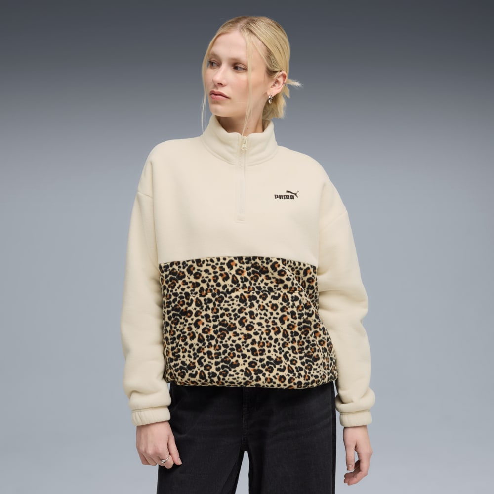 Изображение Puma Лонгслив Essentials Animal Print Relaxed Crew Women #1: Alpine Snow