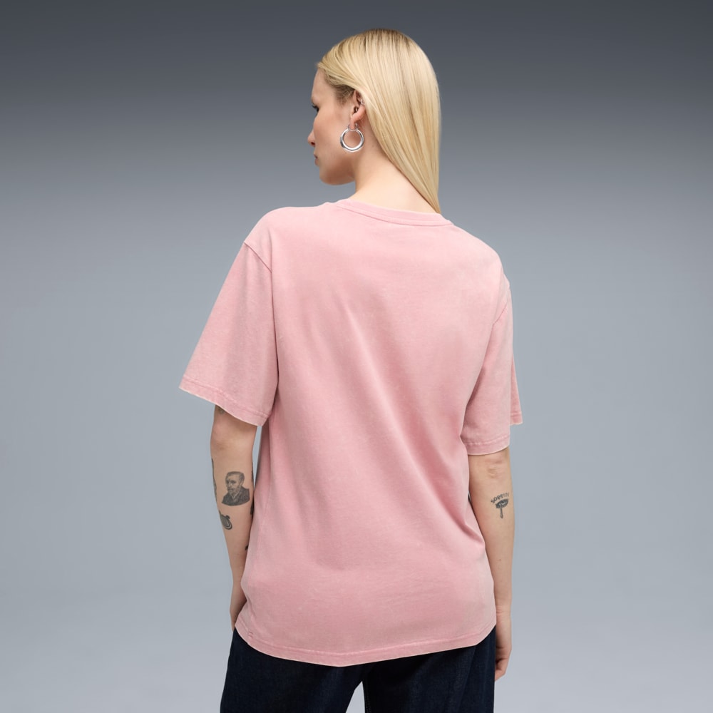 Изображение Puma Футболка Essentials Elevated Relaxed Wash Tee Women #2: Poised Pink