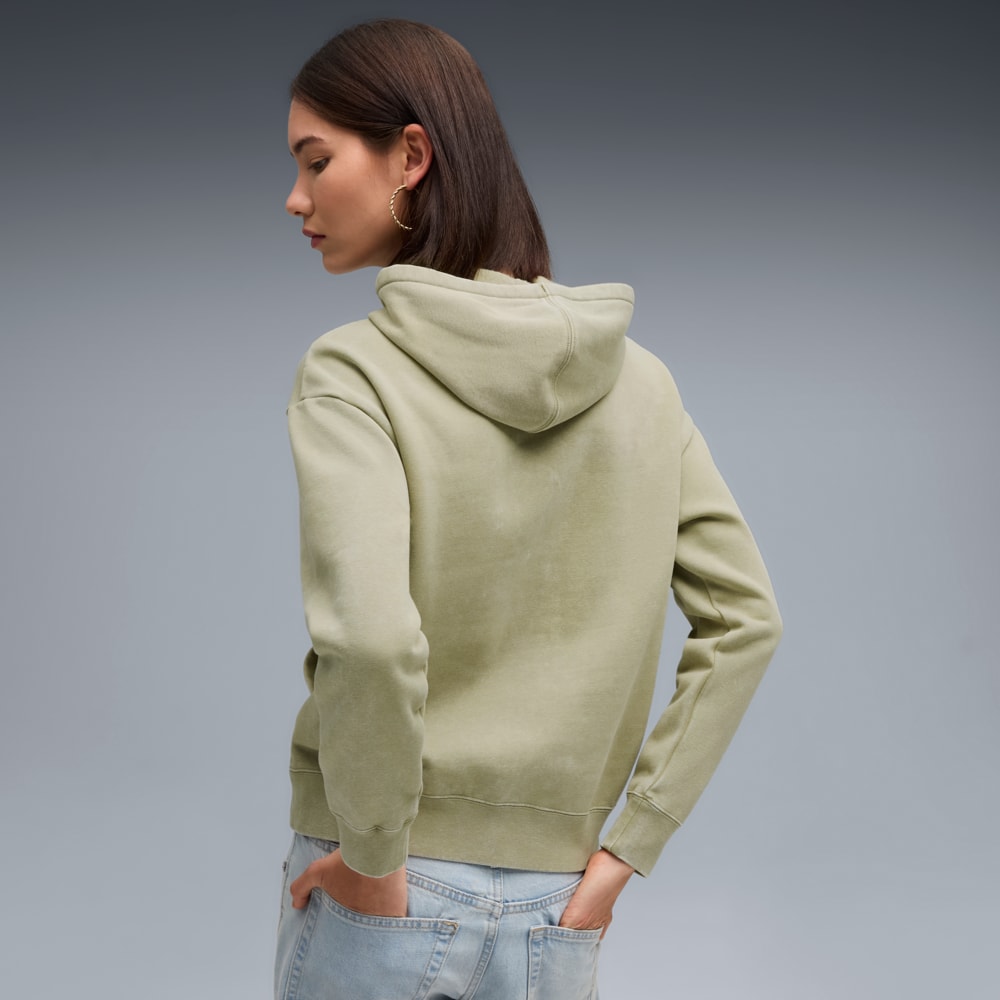 Зображення Puma Худі Essentials Elevated Relaxed Wash Hoodie Women #2: Lux Army