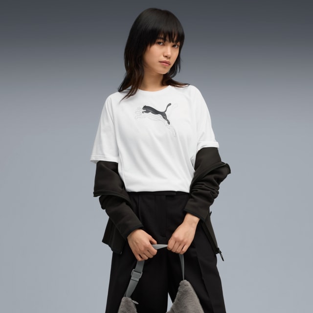 Polera estampada Evostripe para mujer