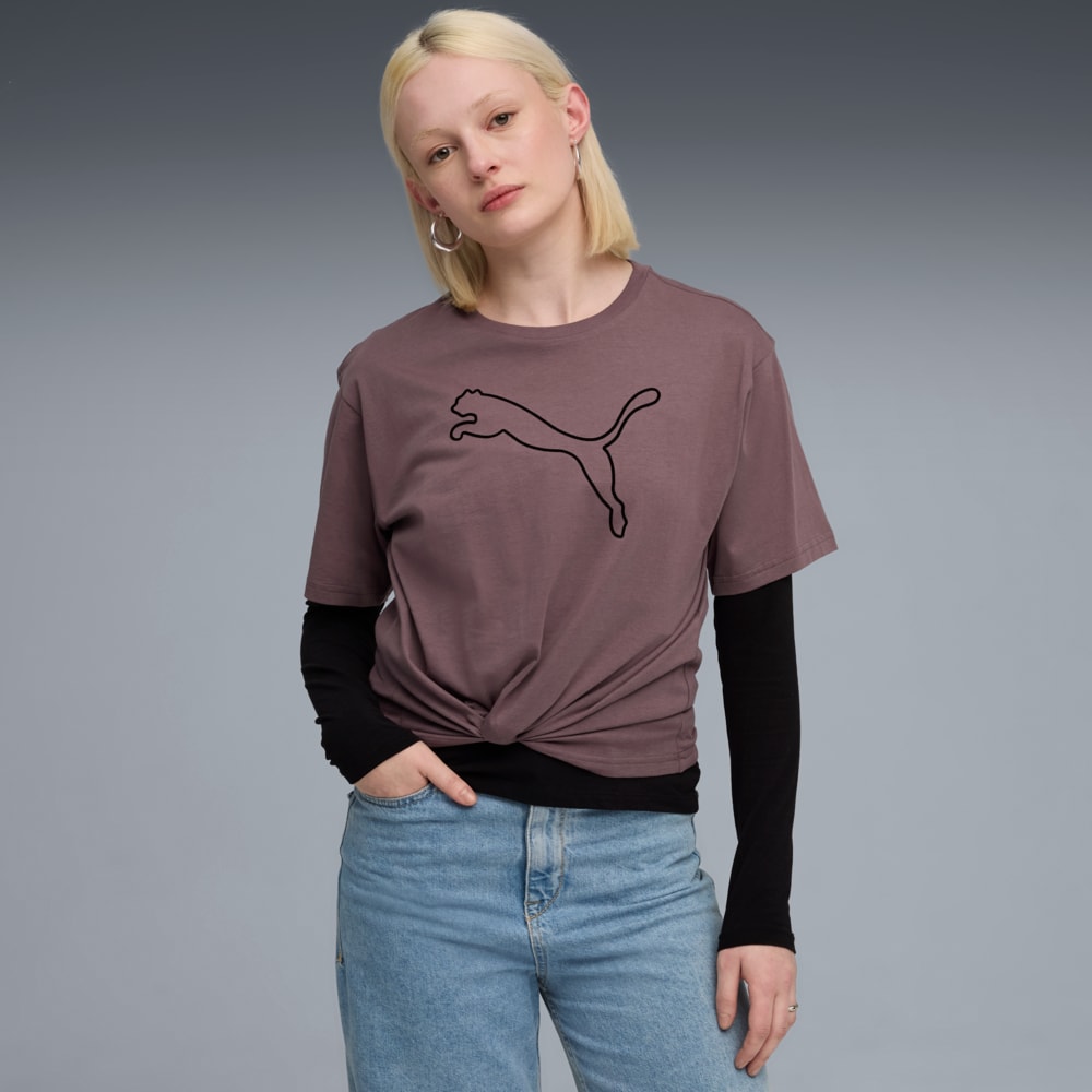 Зображення Puma Футболка HER Relaxed Graphic Tee Women #1: Raisin